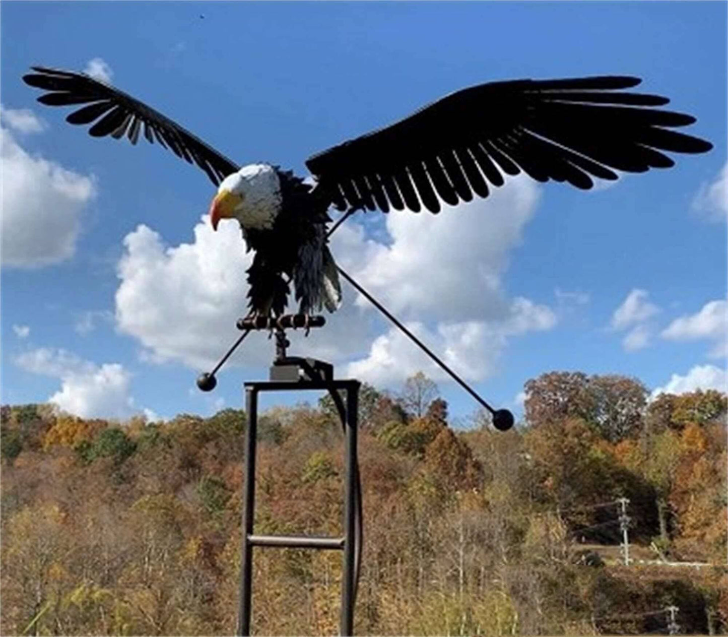 SkyWing Metalen Windvogel – Dynamische Tuindecoratie met Beweging