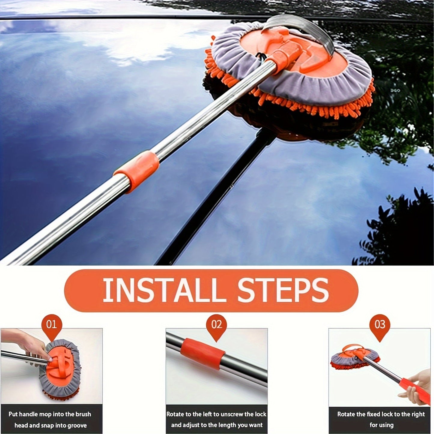 ShineExtend Wasborstel – Krasvrij, Flexibel en Extra Lang